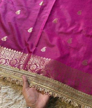 Banarasi Semi katan Soft Silk Saree with gottapatti work