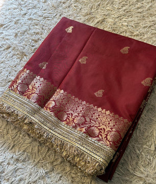Banarasi Semi katan Soft Silk Saree with gottapatti work