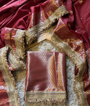 Banarasi Semi katan Soft Silk Saree with gottapatti work