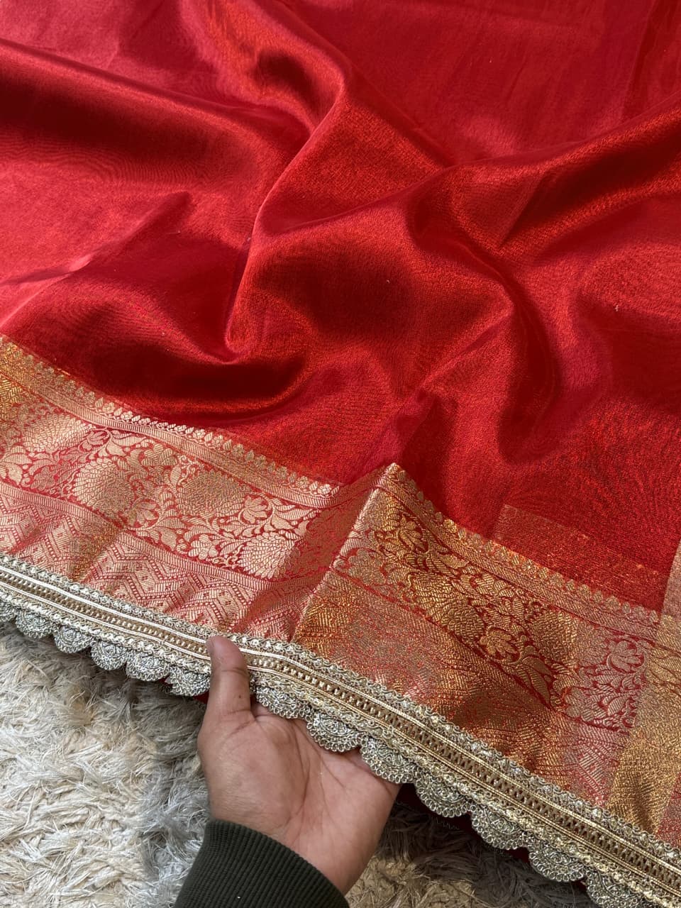 Banarasi Tissue lace border Saree