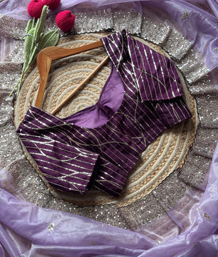 Tissue Silk Sari In Light Peach With Stiched Blouse