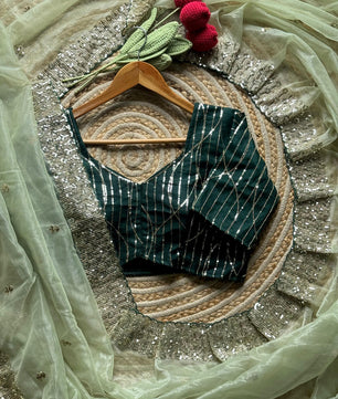 Tissue Silk Sari In Light Peach With Stiched Blouse