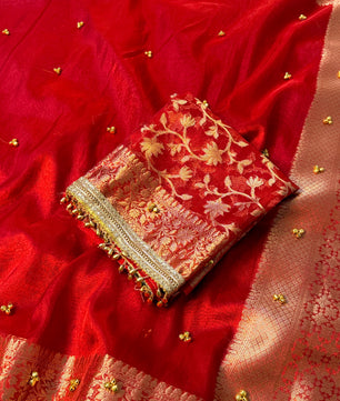 Viral Ghungroo Saree in tissue Silk fabric