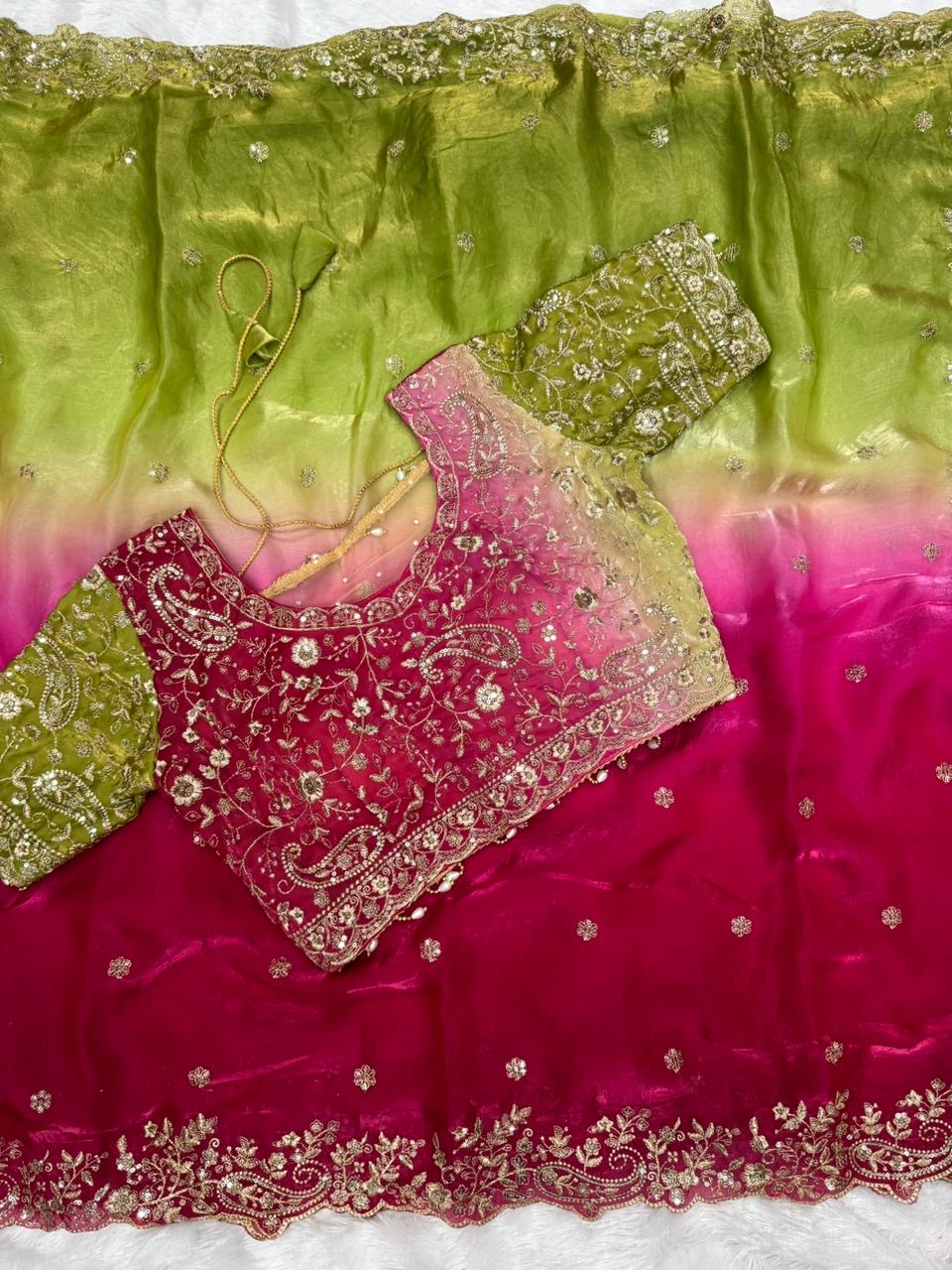 Soft Fandy satin saree