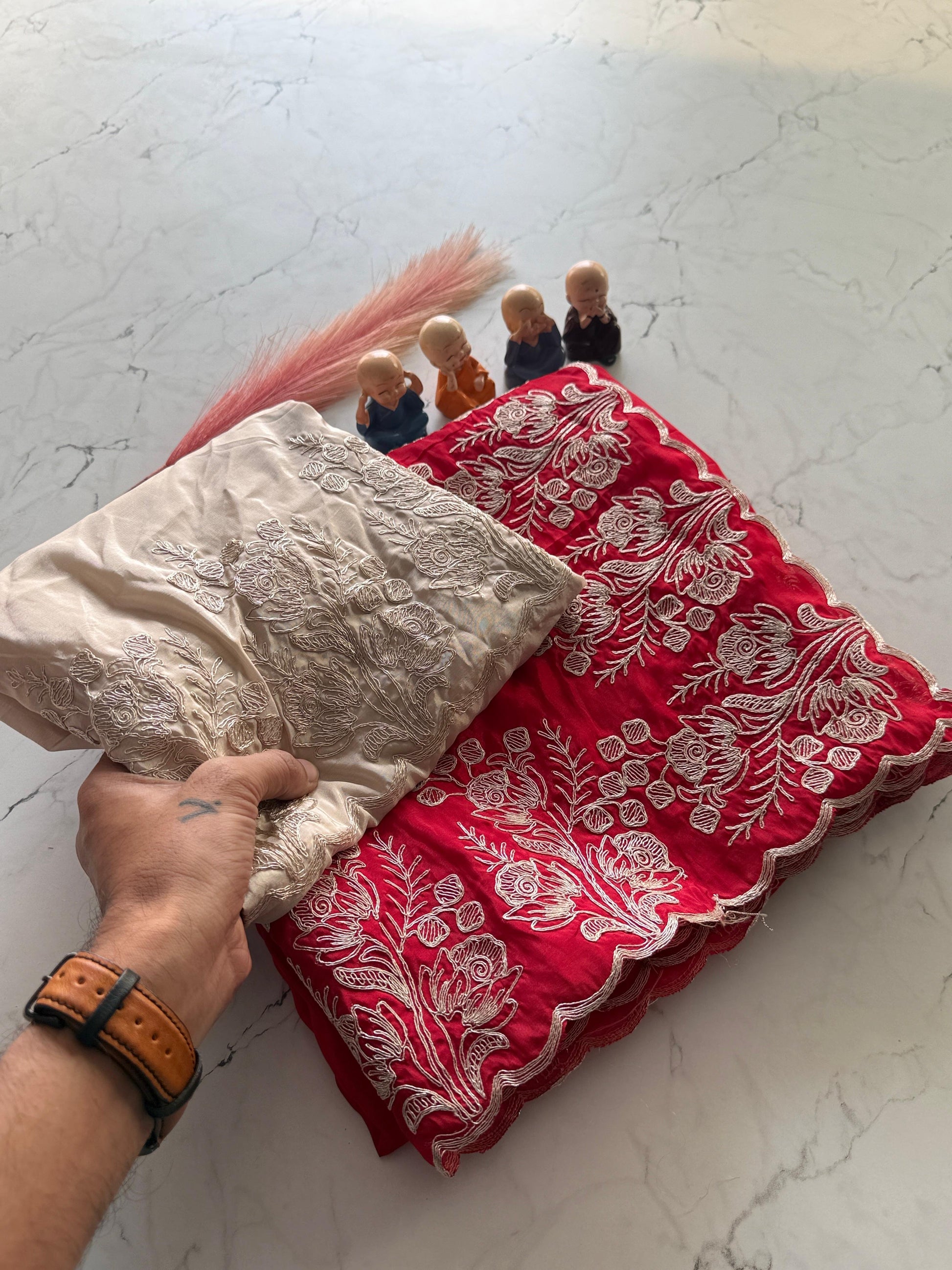 Primium Pure HO SILK with codding Work and scalp Borde