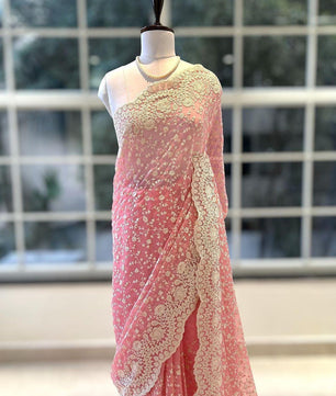 Summer special sarees shimmer silk fabric