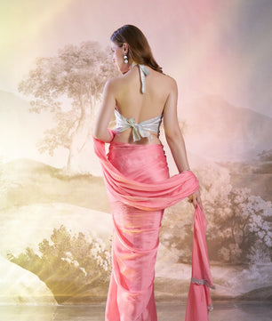 Beautiful satin rangoli saree