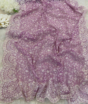 Summer special sarees shimmer silk fabric