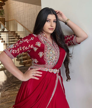 FANCY PARTY WEAR FIYONA SILK LEHENGA SAREE