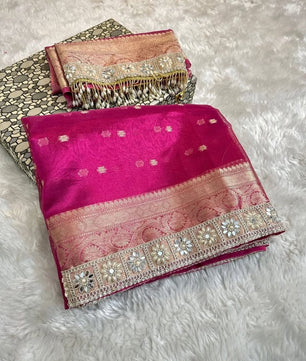 Banarsi soft tissue silk saree
