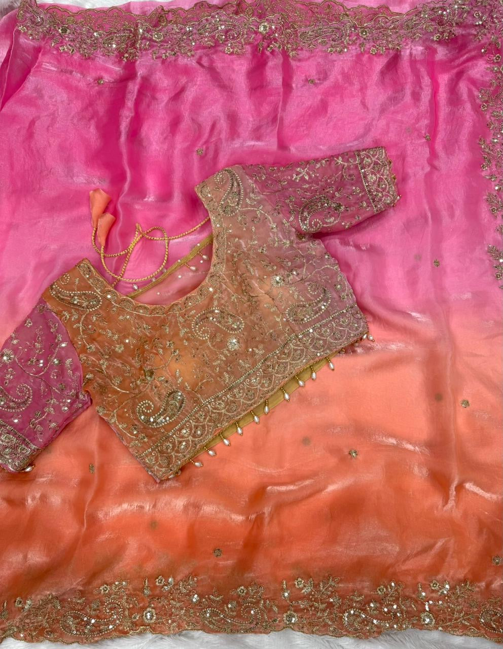 Soft Fandy satin saree