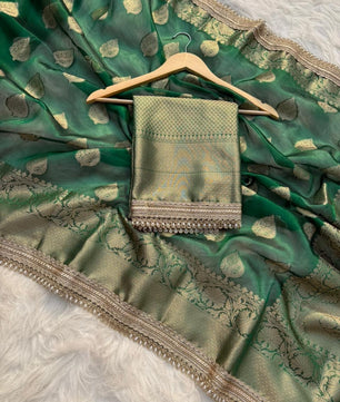 Premium banarasi soft Maharani tissue silk saree