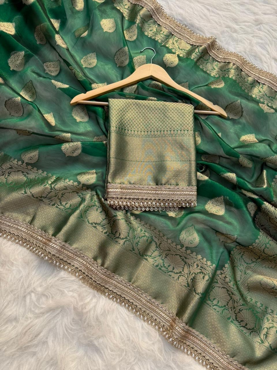 Premium banarasi soft Maharani tissue silk saree