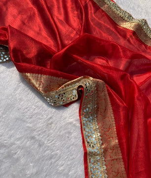 banarasi SOFT &nbsp; GLASS TISSUE SILK saree collection.all over beautiful mirror &nbsp; lace work border.