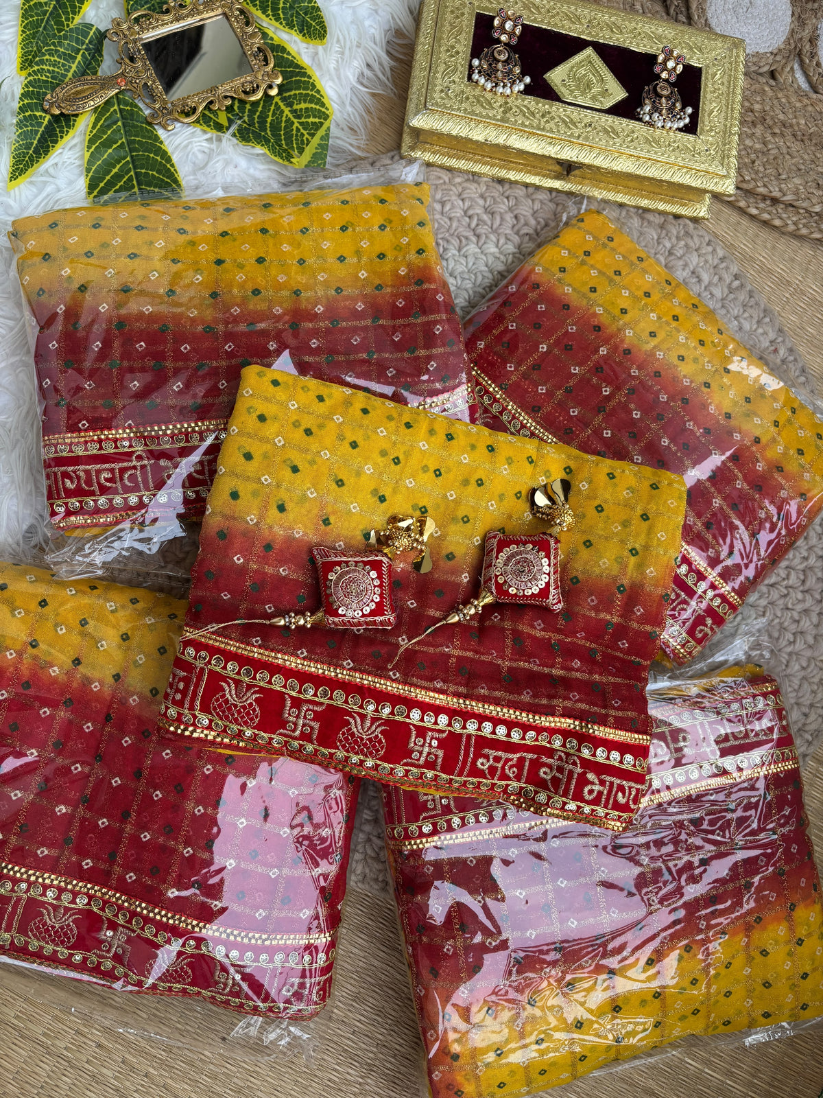 beautiful pretty women wearing Pure viscose Georgette Weaving foil zari