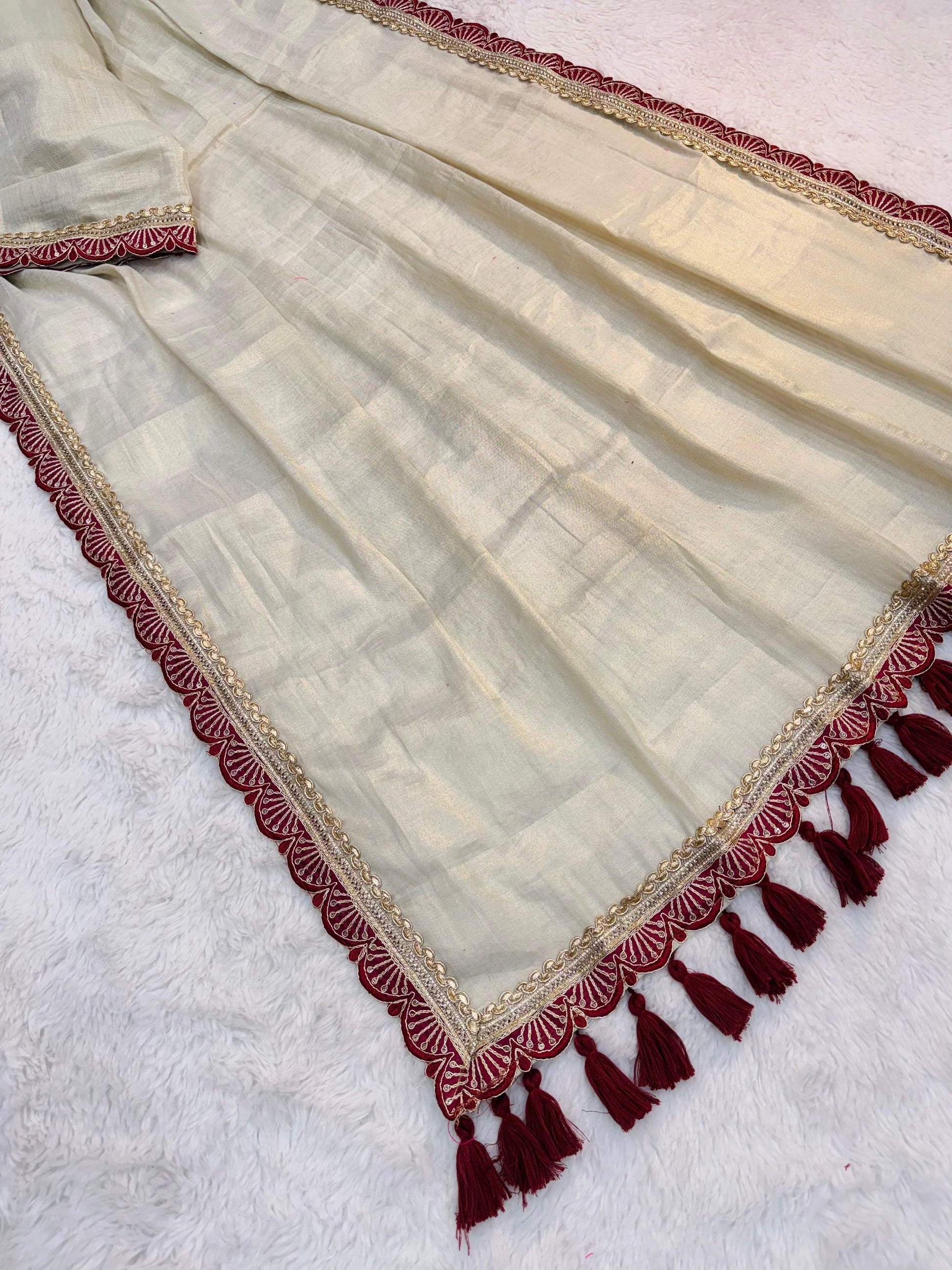 TISSUE GOLDEN SOFT SAREE