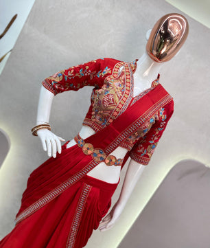 FANCY PARTY WEAR FIYONA SILK LEHENGA SAREE