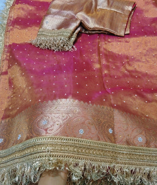 MAHARANI GLASS TISSUE SILK saree collection