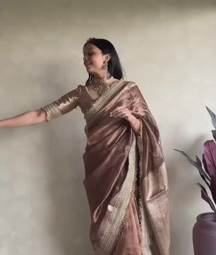 banarasi SOFT &nbsp; MAHARANI GLASS TISSUE SILK saree collection