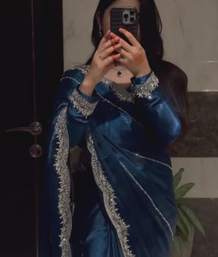 Zimmy choo hand work saree