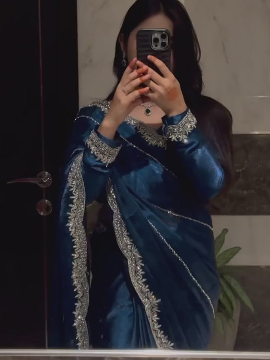 Zimmy choo hand work saree