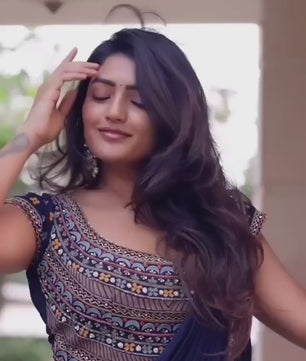 Georgette Ready To Wear Saree With Full- Stitched Blouse Design Launch